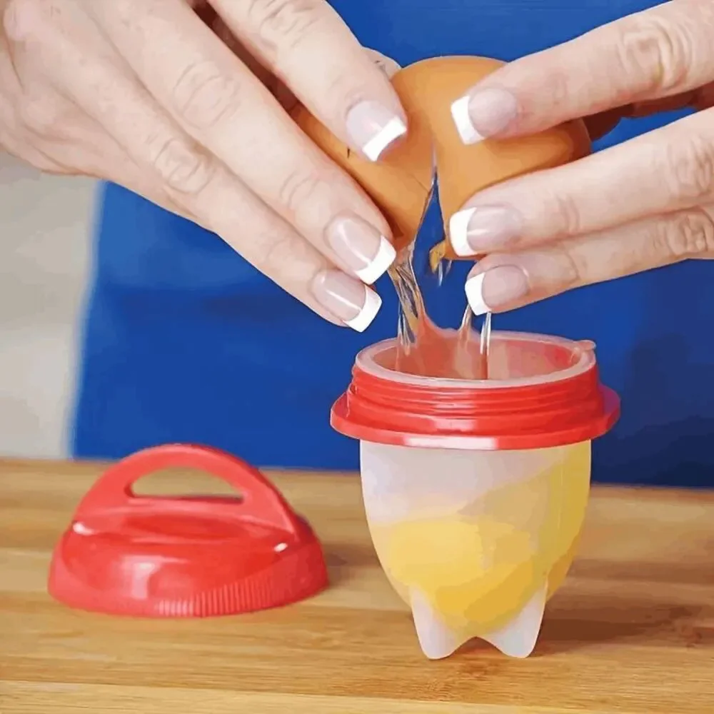 Silicone Egg Boiler Heat Resistant Cooking Cups - 6 Piece